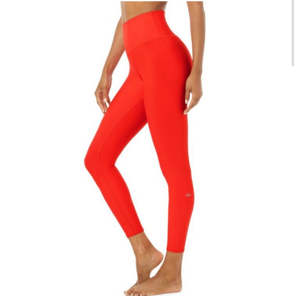 Alo Yoga 7/8 High-Waist Airlift Leggings Cherry Hi-Rise Waisted Skinny Pants S